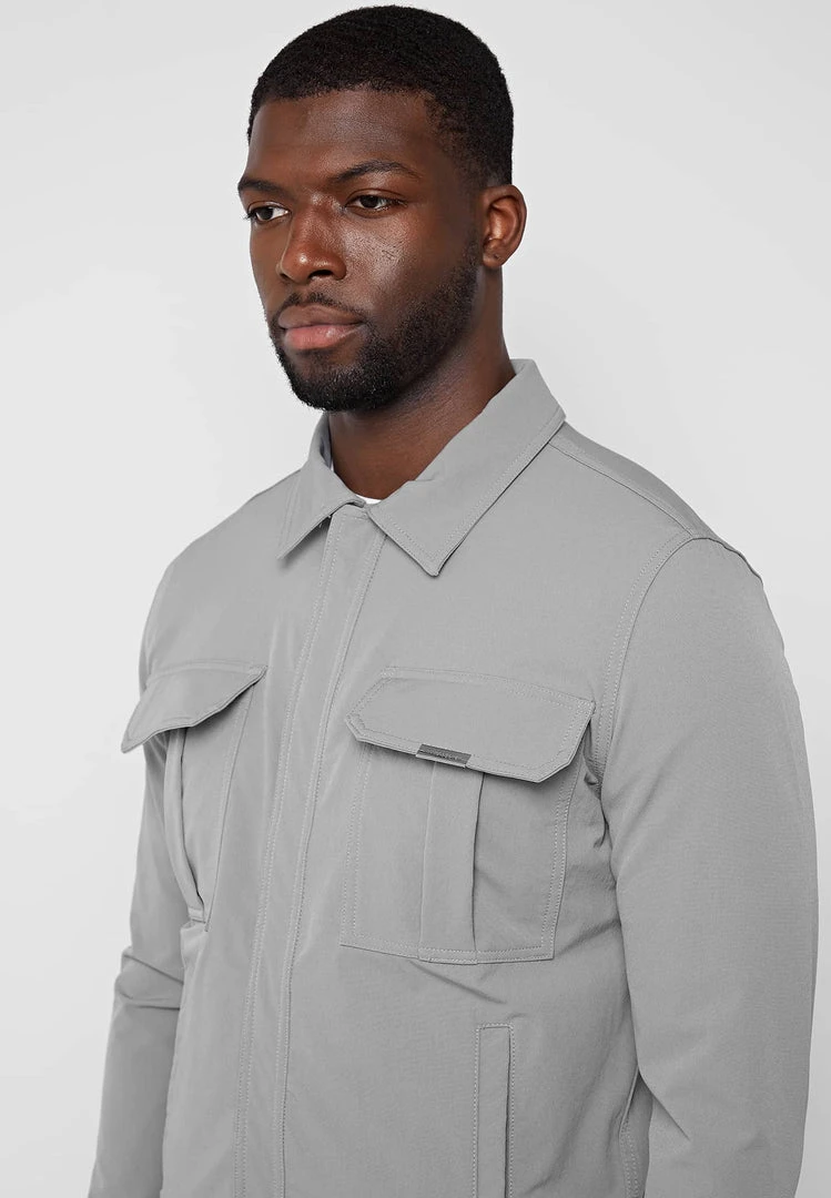 Man Jackets Technical Cargo Jacket - Light Grey CO-ORDS