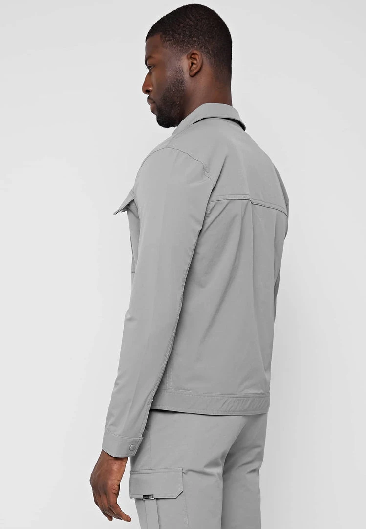 Man Jackets Technical Cargo Jacket - Light Grey CO-ORDS