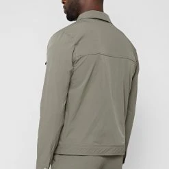 Man Jackets Technical Cargo Jacket - Olive Green CO-ORDS