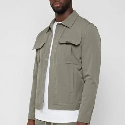 Man Jackets Technical Cargo Jacket - Olive Green CO-ORDS