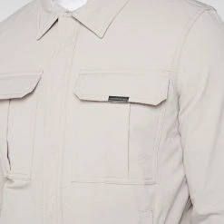 Man Jackets Technical Cargo Jacket - Stone CO-ORDS