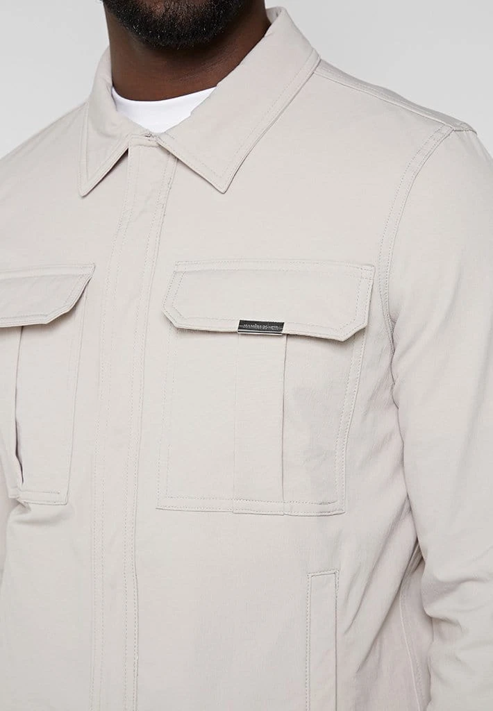 Man Jackets Technical Cargo Jacket - Stone CO-ORDS