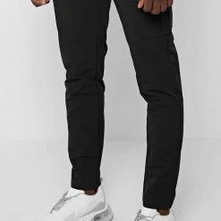 Man Casual Trousers Technical Cargo Pants - Black