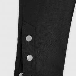 Man Casual Trousers Cargo Pants With Poppers - Black