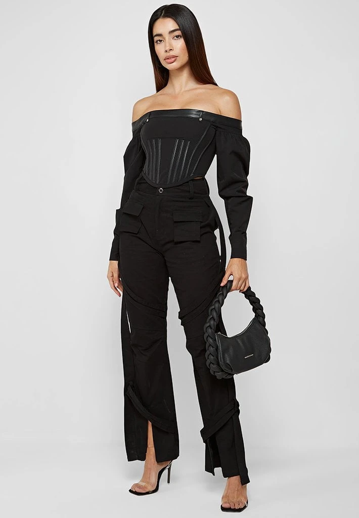 Woman Tops Technical Corset Top - Black TOPS & T SHIRTS