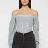 Woman Tops Technical Corset Top - Grey TOPS & T SHIRTS