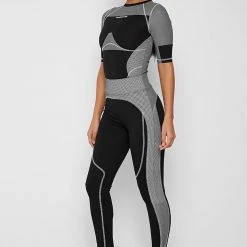 Woman Leggings Technical High Waisted Leggings - Black