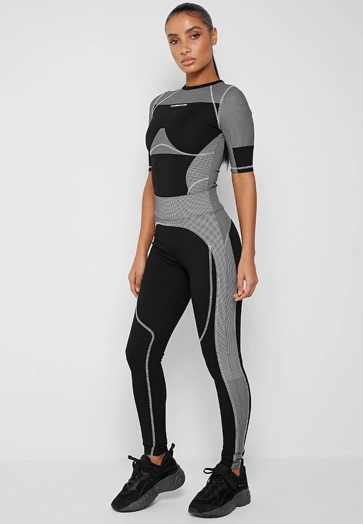 Woman Leggings Technical High Waisted Leggings - Black