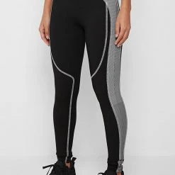 Woman Leggings Technical High Waisted Leggings - Black