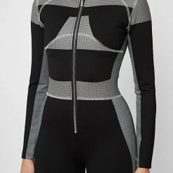 Woman Jumpsuits Technical Print Jumpsuit - Black