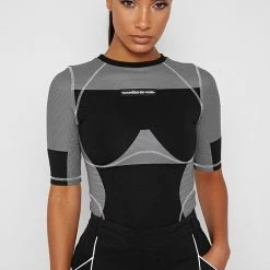 Woman Tops TOPS & T SHIRTS Technical T Shirt - Black