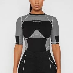 Woman Tops TOPS & T SHIRTS Technical T Shirt - Black