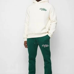Man Tracksuit Bottoms Signature Joggers - Green