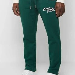 Man Tracksuit Bottoms Signature Joggers - Green