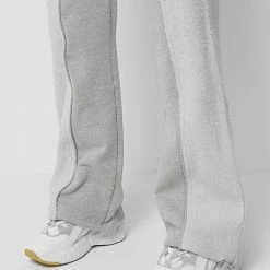 Woman Tracksuits Towelling Panel Joggers - Grey