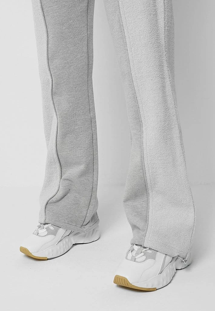 Woman Tracksuits Towelling Panel Joggers - Grey