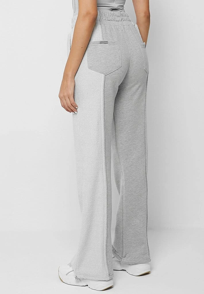 Woman Tracksuits Towelling Panel Joggers - Grey