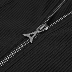 Woman Tops BODYSUITS Twisted Ribbed High Neck Bodysuit - Black