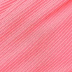 Woman Tops Twisted Ribbed High Neck Bodysuit - Pink