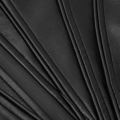 Woman Tops Vegan Leather Corset Top - Black