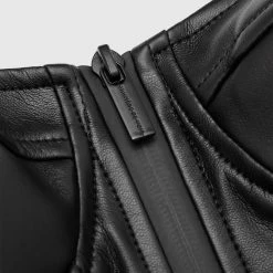 Woman Tops Vegan Leather Corset Top - Black