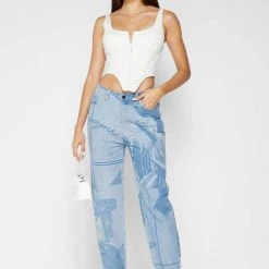 Woman Tops Vegan Leather Corset Top - White TOPS & T SHIRTS