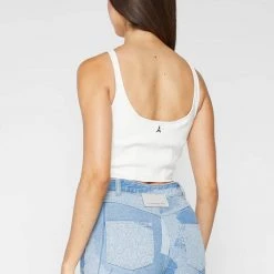 Woman Tops Vegan Leather Corset Top - White TOPS & T SHIRTS