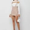 Woman Dresses Vegan Leather Mini Dress - Pink
