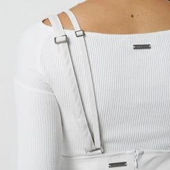 Woman Dresses Vegan Leather Mini Dress - White