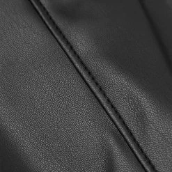 Woman Tops Vegan Leather Thong Detail Bodysuit - Black BODYSUITS