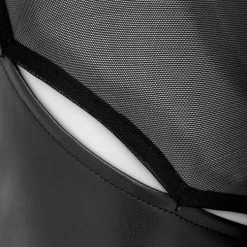 Woman Leggings Vegan Leather And Mesh Cut Out Leggings - Black