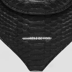 Woman Accessories Vegan Croc Heart Bag - Black