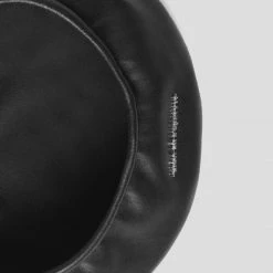 Woman Accessories Vegan Leather Beret - Black