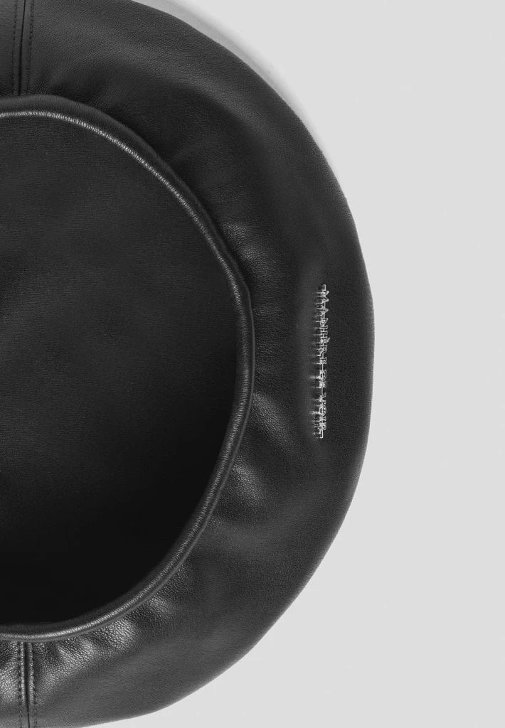 Woman Accessories Vegan Leather Beret - Black