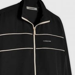 Man Tracksuit Tops Viscose Track Jacket - Black / Off White TRACKSUITS