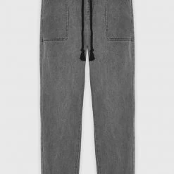 Man Denim Washed Denim Jeans - Grey