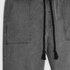 Man Denim Washed Denim Jeans - Grey