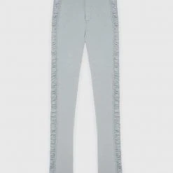 Woman Leggings Ruched Side Flared Leggings - Iced Grey