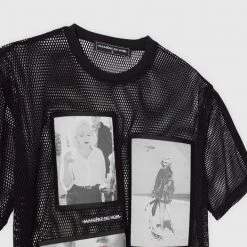 Woman Tops Monroe Mesh Oversized T Shirt - Black