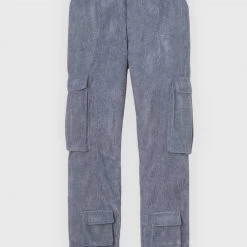 Woman Trousers CARGO PANTS & JOGGERS Corduroy Cargo Pants - Steel Blue