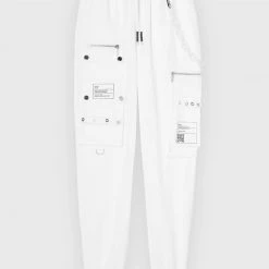 Woman Trousers CARGO PANTS & JOGGERS Cargo Pants With Frosted Chain - Off White