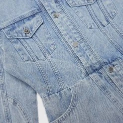 Woman Dresses Denim Mini Dress - Mid Blue