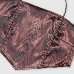 Woman Tops TOPS & T SHIRTS Woodgrain Satin Handkerchief Top - Brown