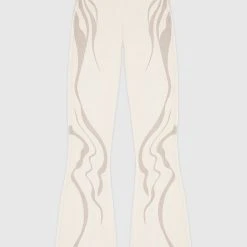 Woman Leggings Limited Edition Ribbed Fit & Flare Leggings - Beige