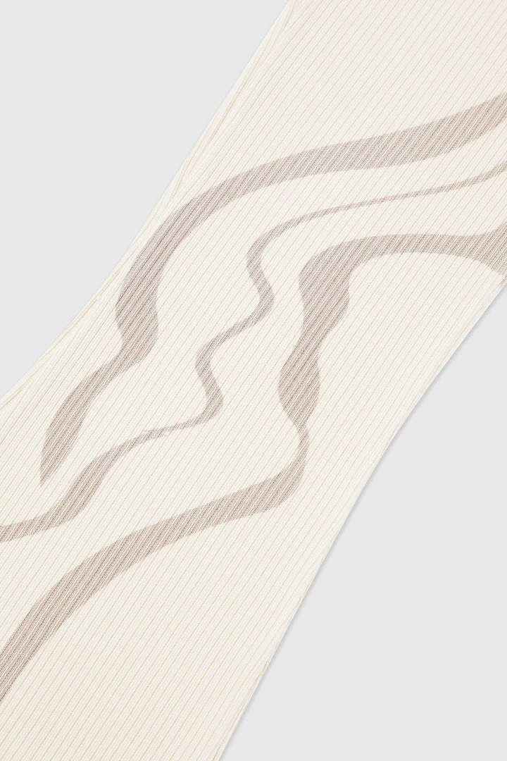 Woman Leggings Limited Edition Ribbed Fit & Flare Leggings - Beige