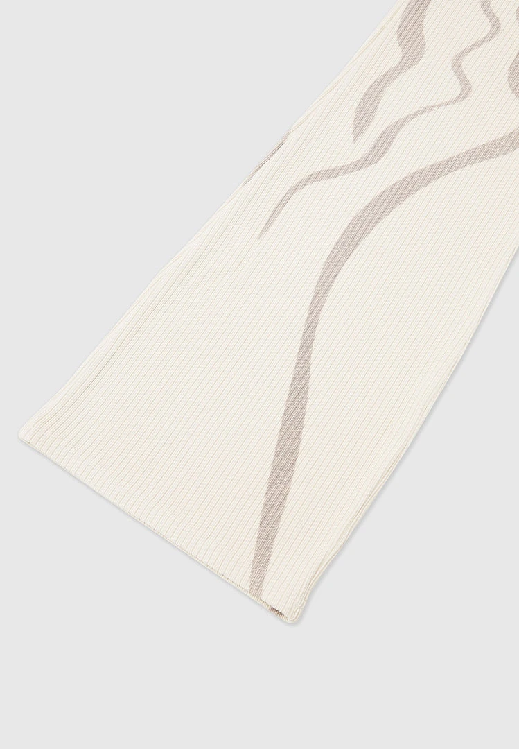 Woman Leggings Limited Edition Ribbed Fit & Flare Leggings - Beige