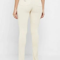 Woman Leggings Knitted Lace Up Leggings - Beige