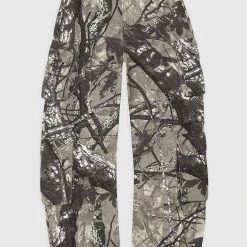 Woman Trousers Wide Leg Camo Cargo Pants - Khaki CARGO PANTS & JOGGERS