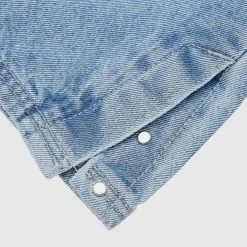 Woman Denim Denim Cargo Mom Jeans - Mid Blue