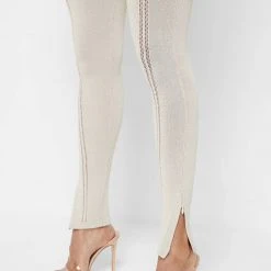 Woman Jumpsuits Knitted Contour Jumpsuit - Beige JUMPSUITS & PLAYSUITS